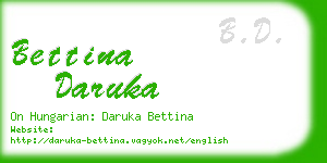 bettina daruka business card